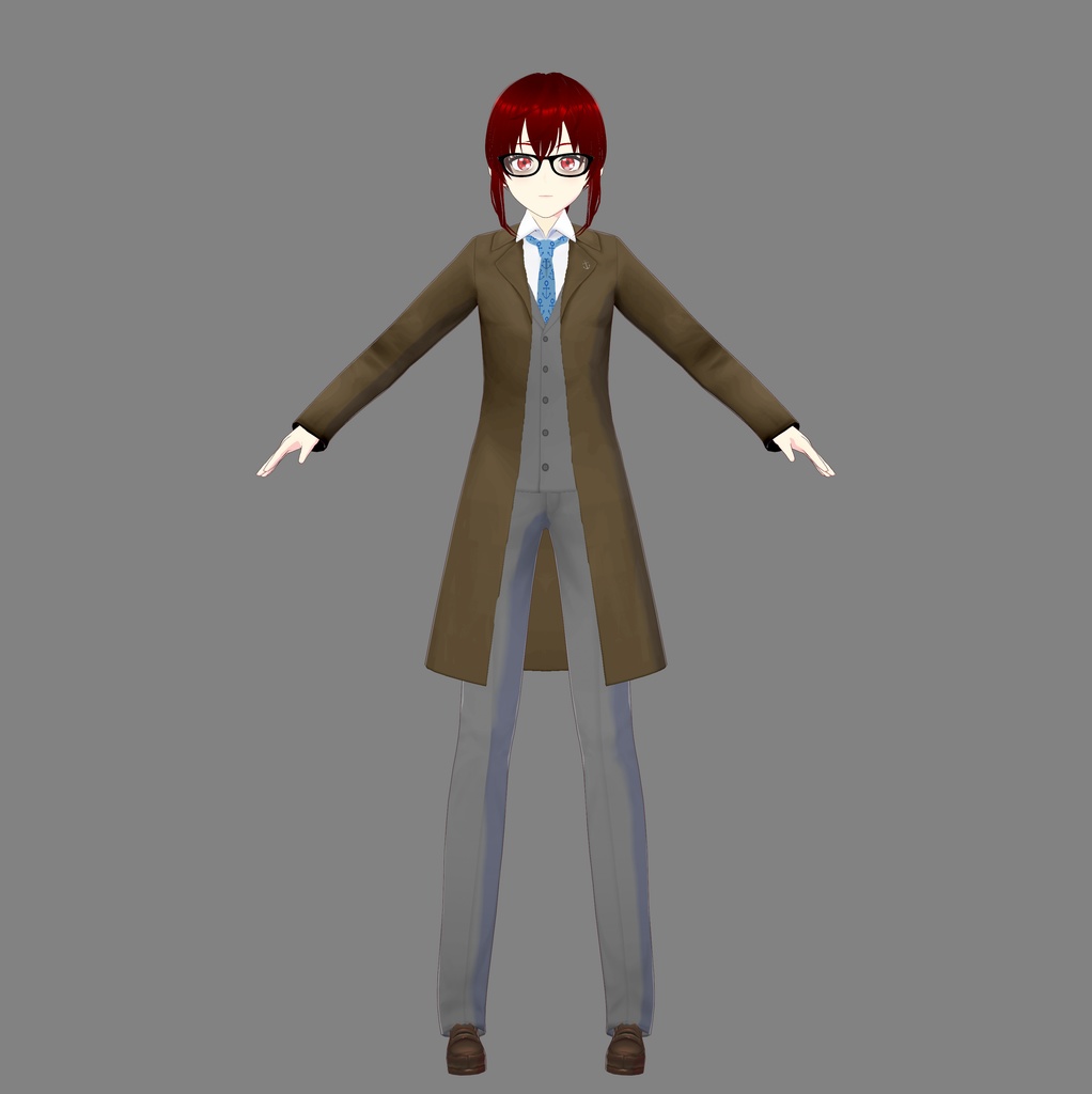 Grey/Brown Vroid "Anchor" Suit