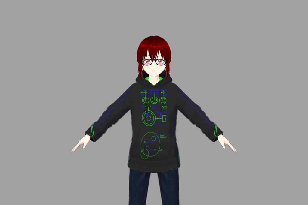 Digital Tech Vroid Hoodie