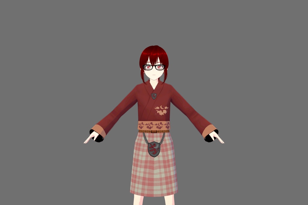Kimono/Kilt Vroid Outfit