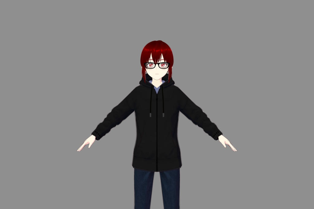 Black Classic Vroid Hoodie