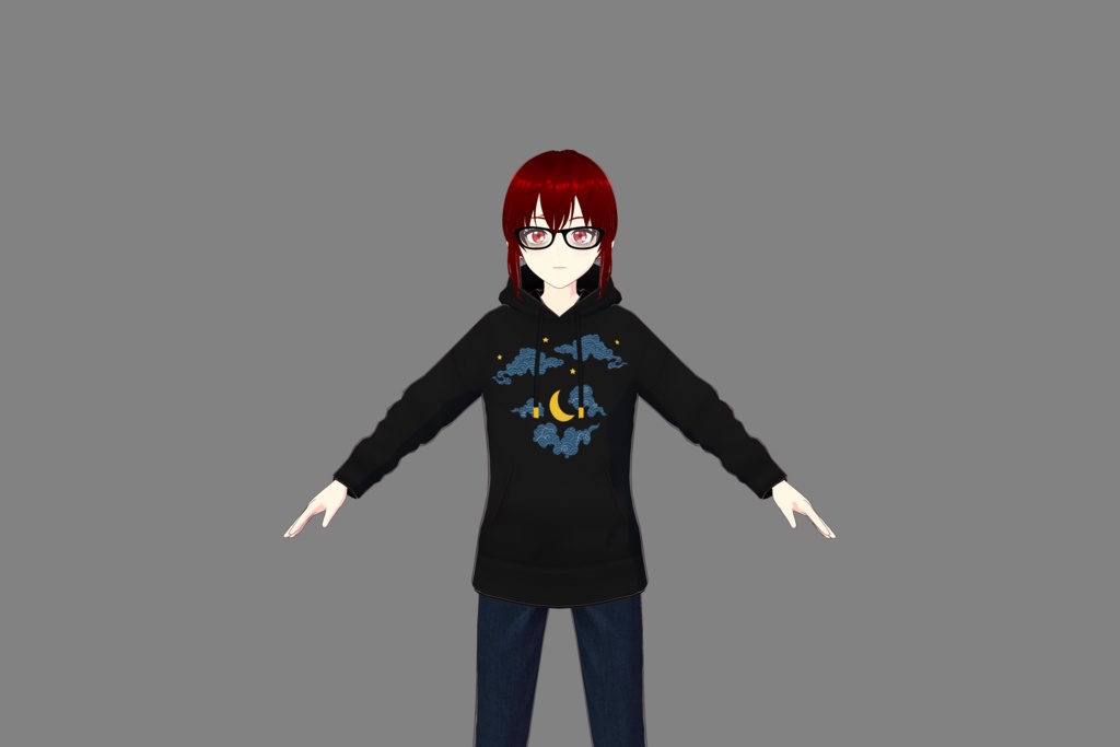 Cloudy Night Vroid Hoodie