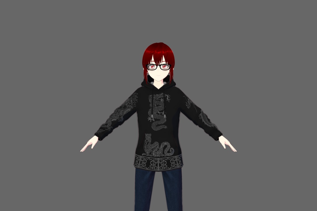 Black Dragon Vroid Hoodie