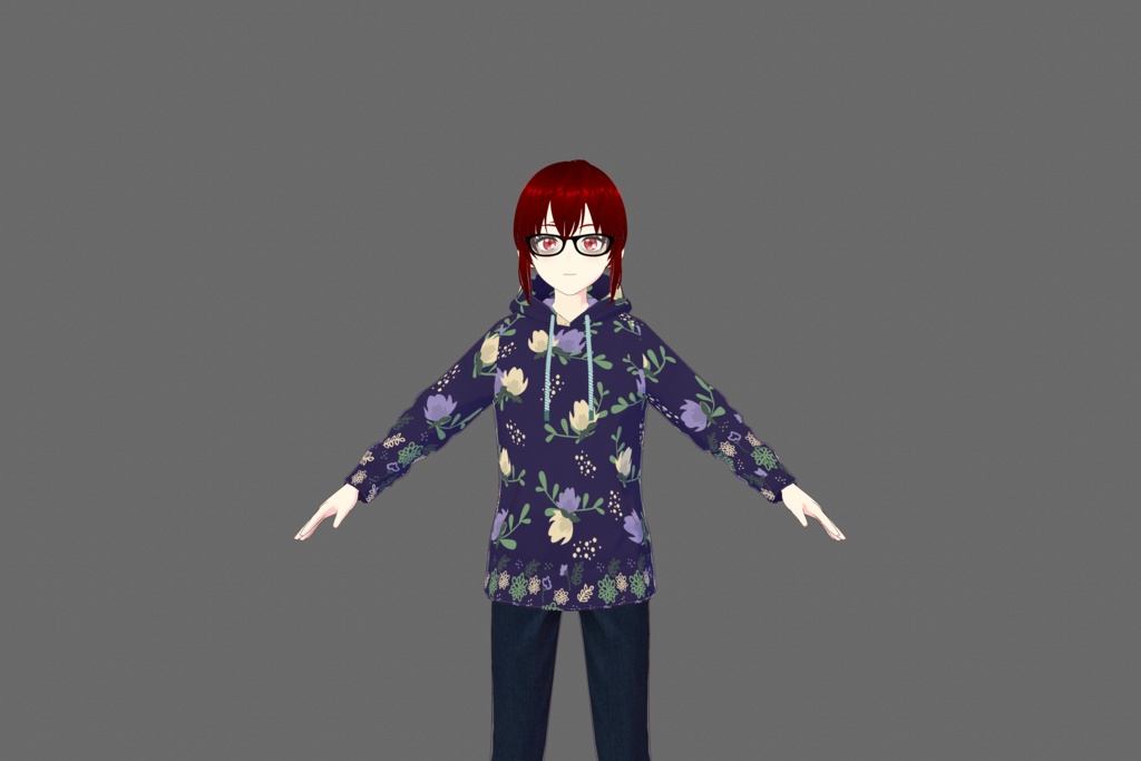 Floral Vroid Hoodie