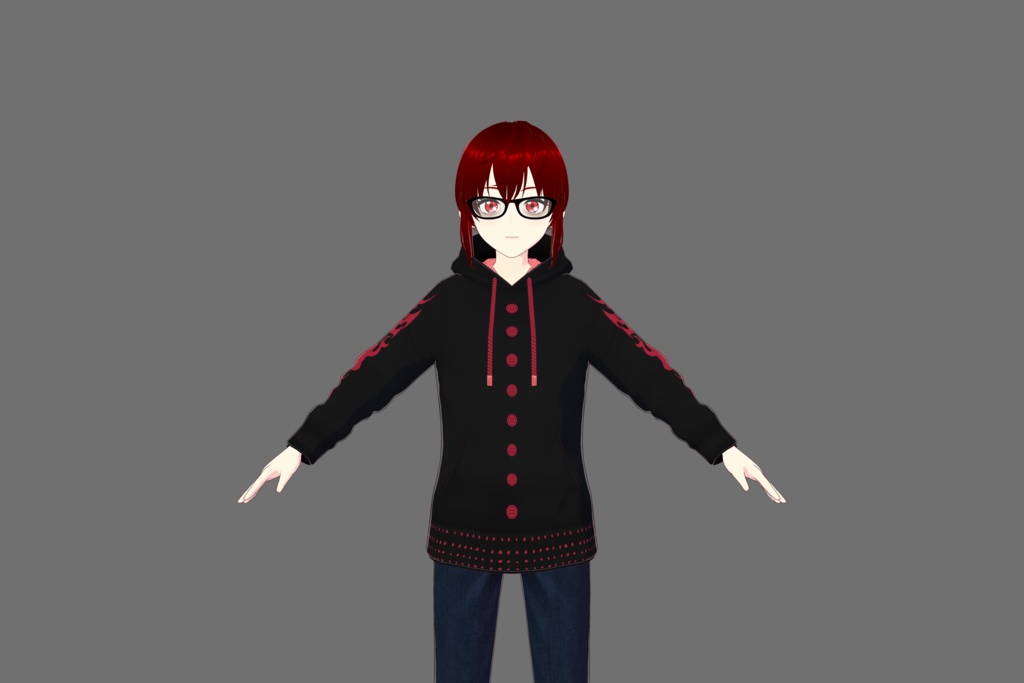 Red Dragon Vroid Hoodie