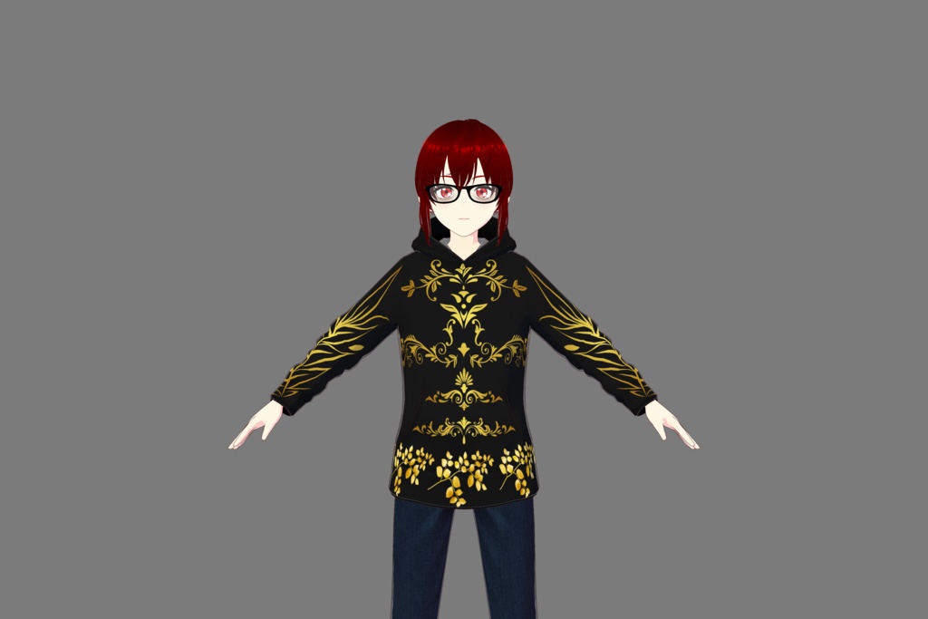 Gold/Black Vroid Hoodie