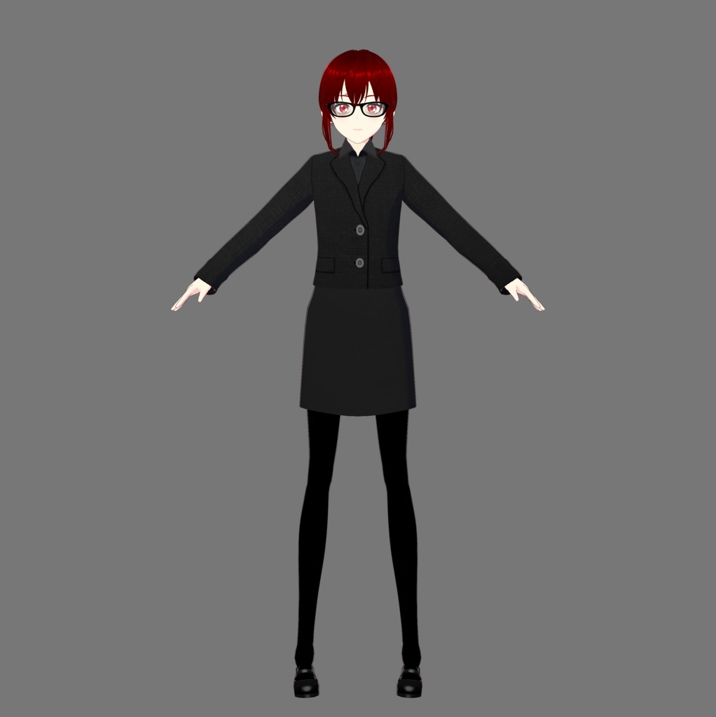 Black Formal Skirt Vroid Outfit