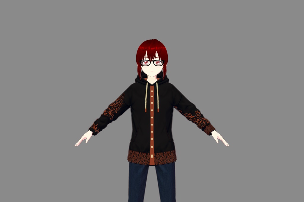 Black/Bronze Vroid Hoodie