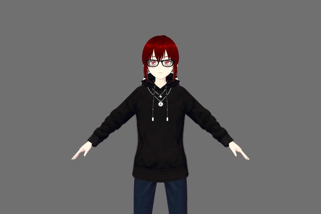 Black/White Lion "Fur" Vroid Hoodie