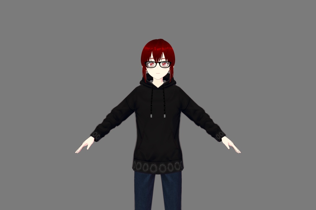 Free Black Vroid Hoodie