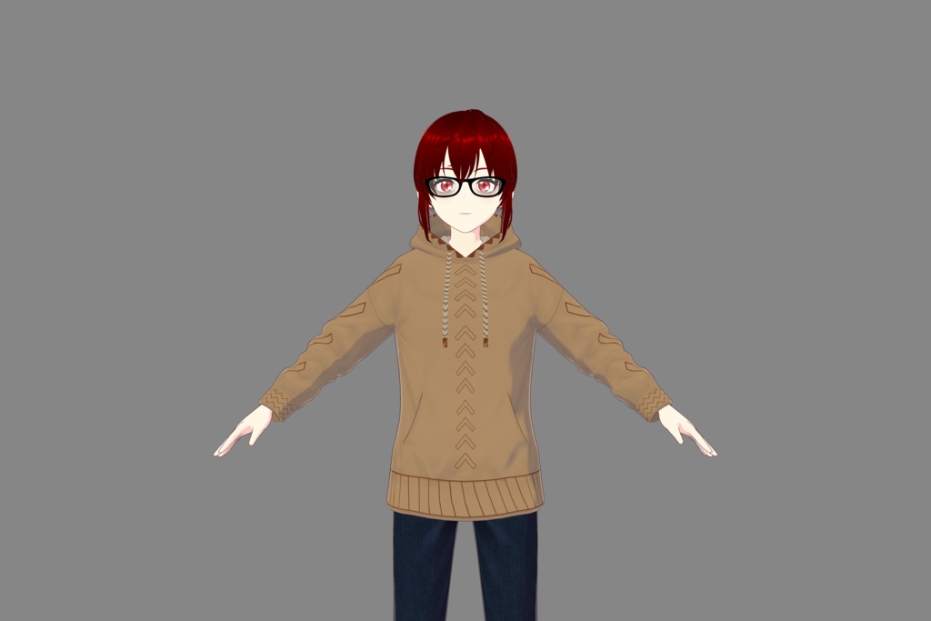 Brown Arrow Vroid Hoodie