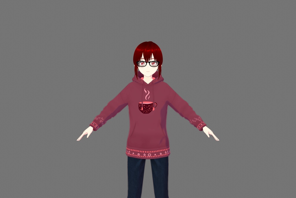 Pink Coffee Vroid Hoodie