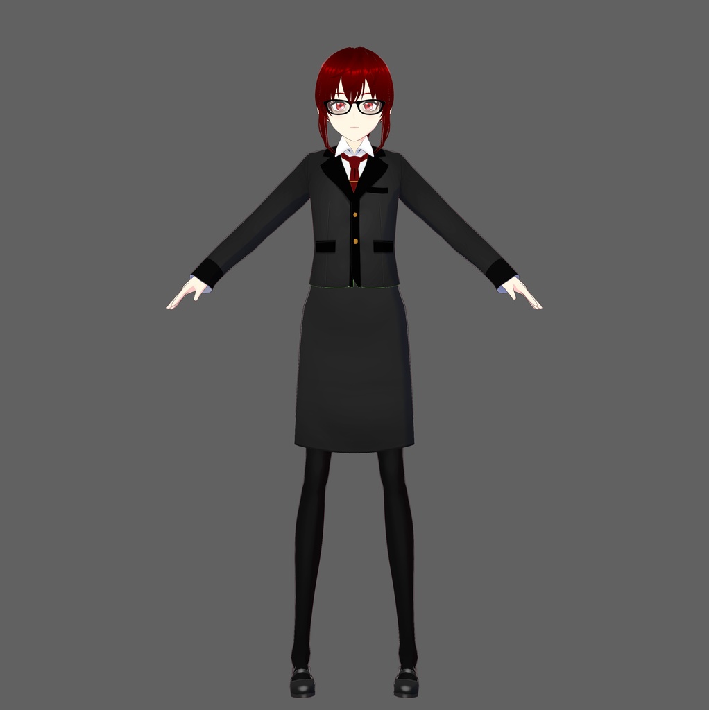 Grey Suit With Skirt Vroid Outfit