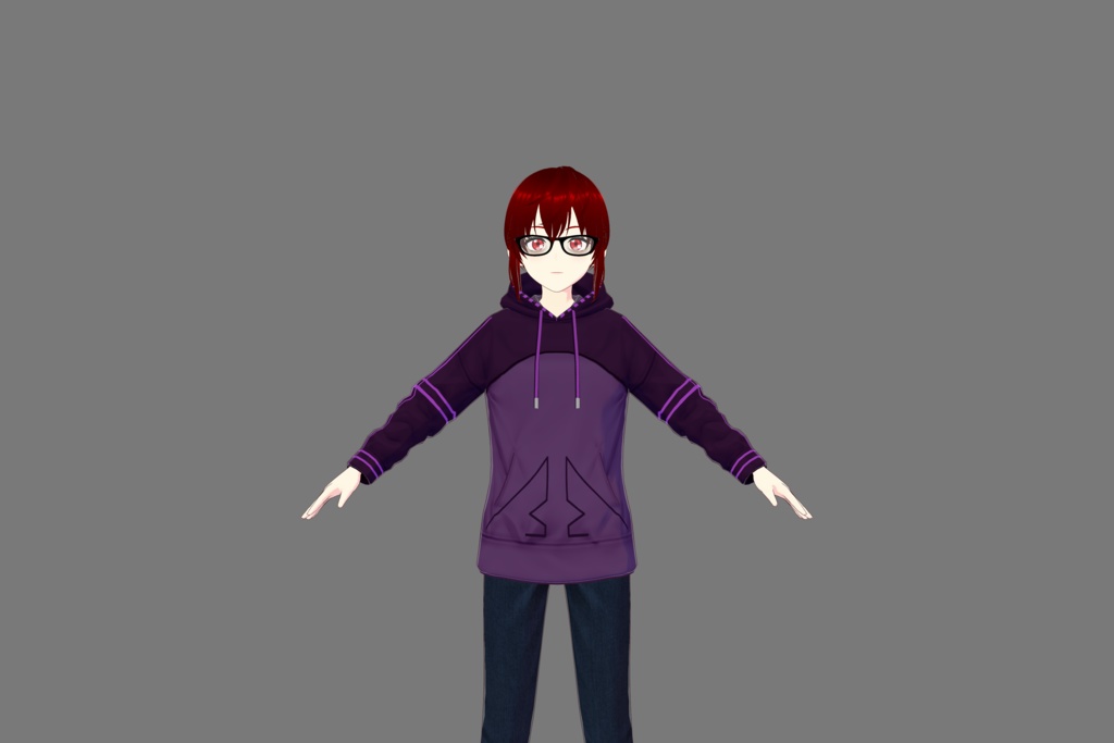 Purple (Tow-Tone) Vroid Hoodie