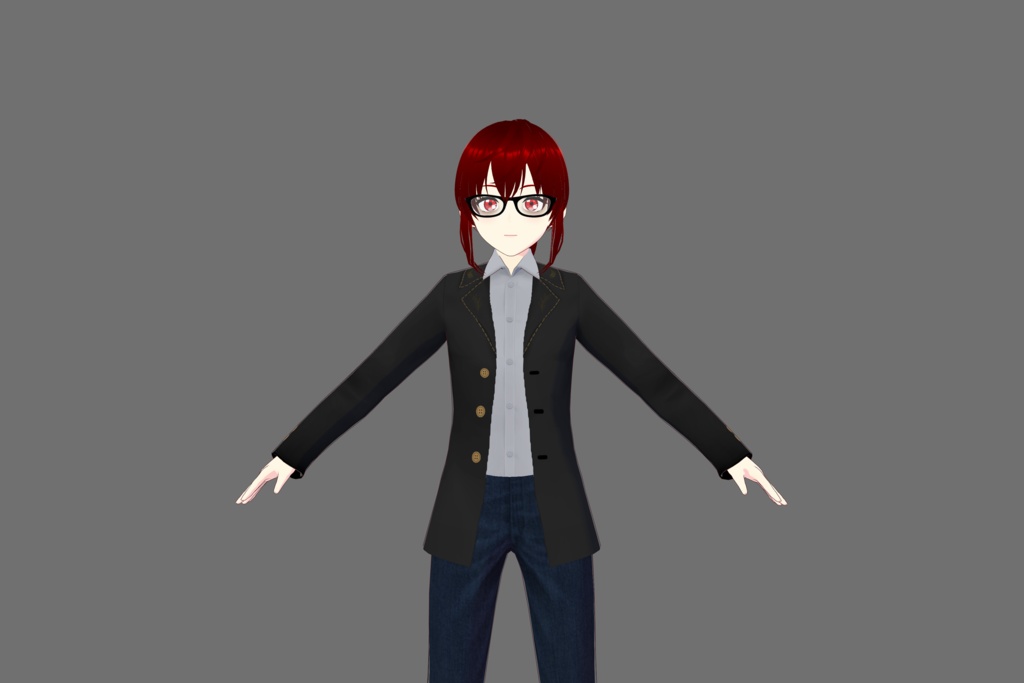 Black/Gold Vroid Coat