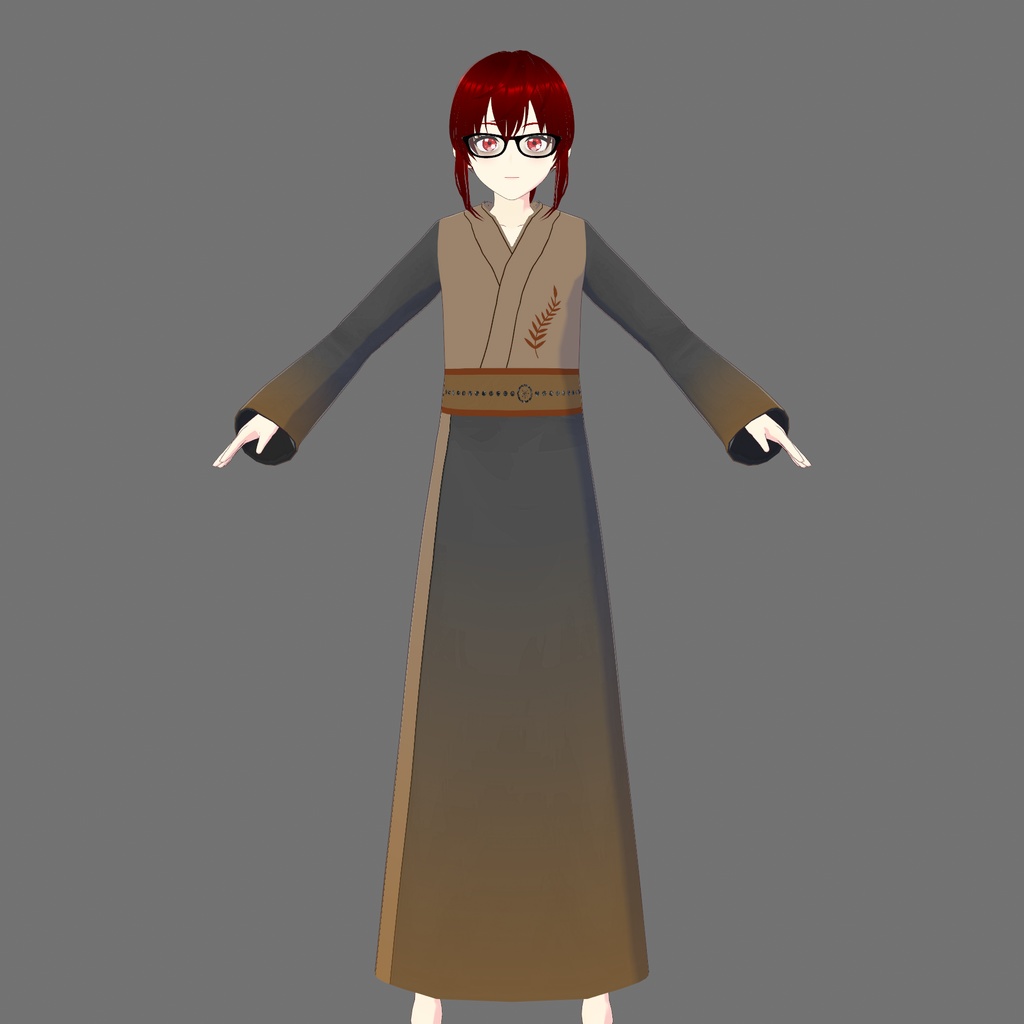 Grey/Brown Vroid Kimono
