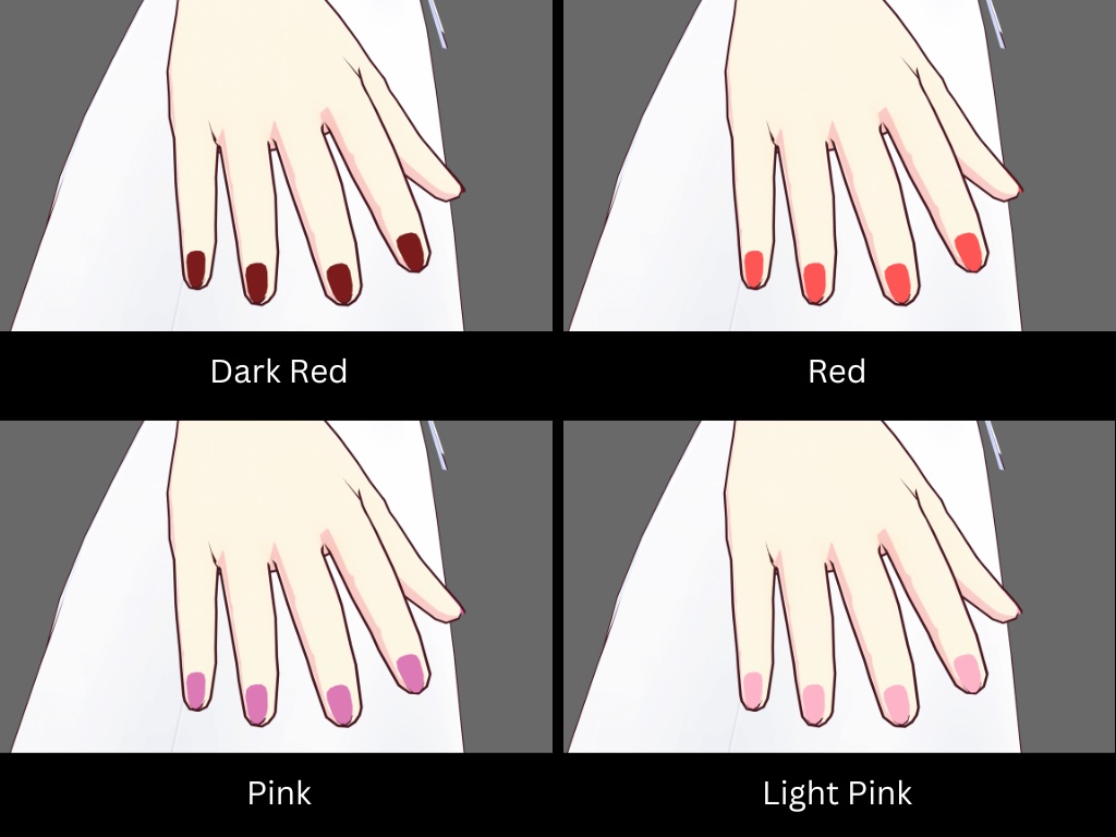 Pink/Red Vtuber Nail Polish Collection