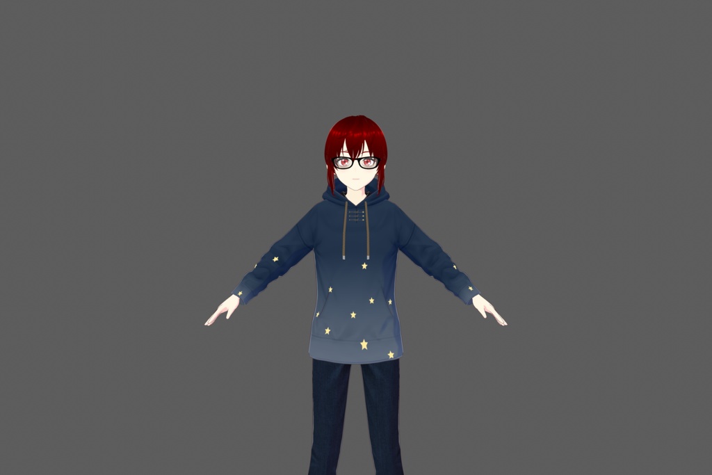 Blue Stars Vroid Hoodie