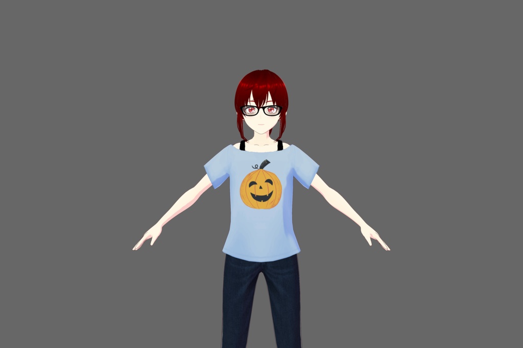 Blue Halloween Vroid T-Shirt