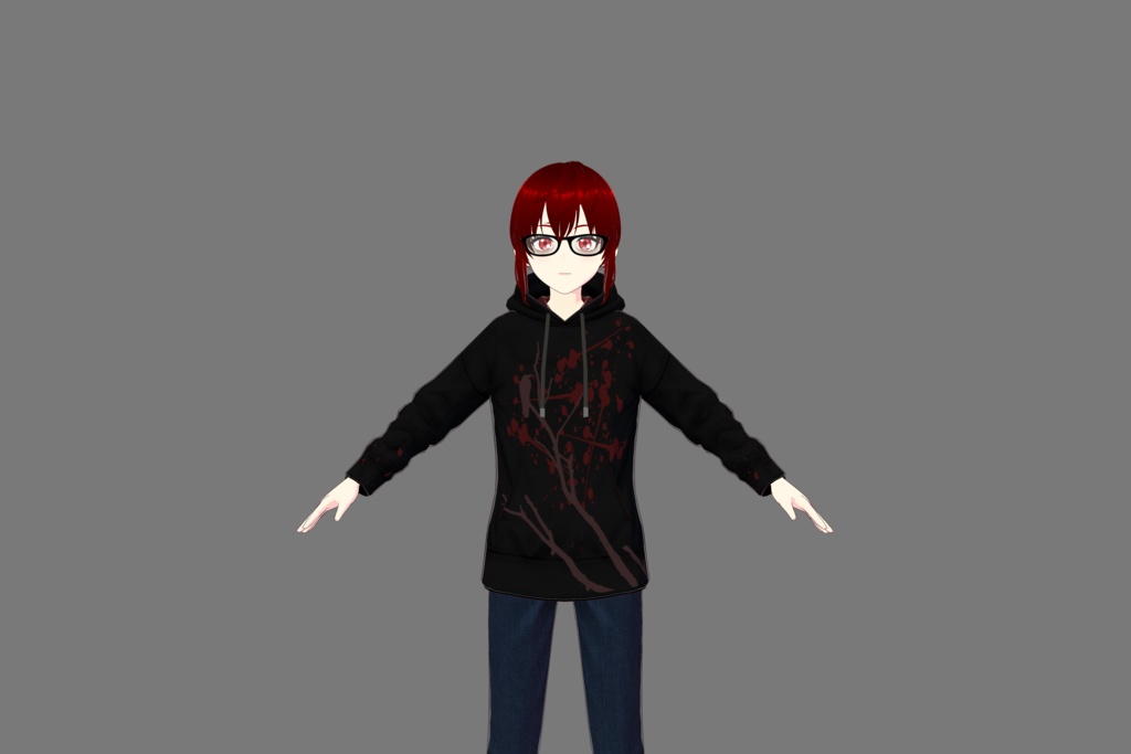 Blood Raven Halloween Vroid Hoodie