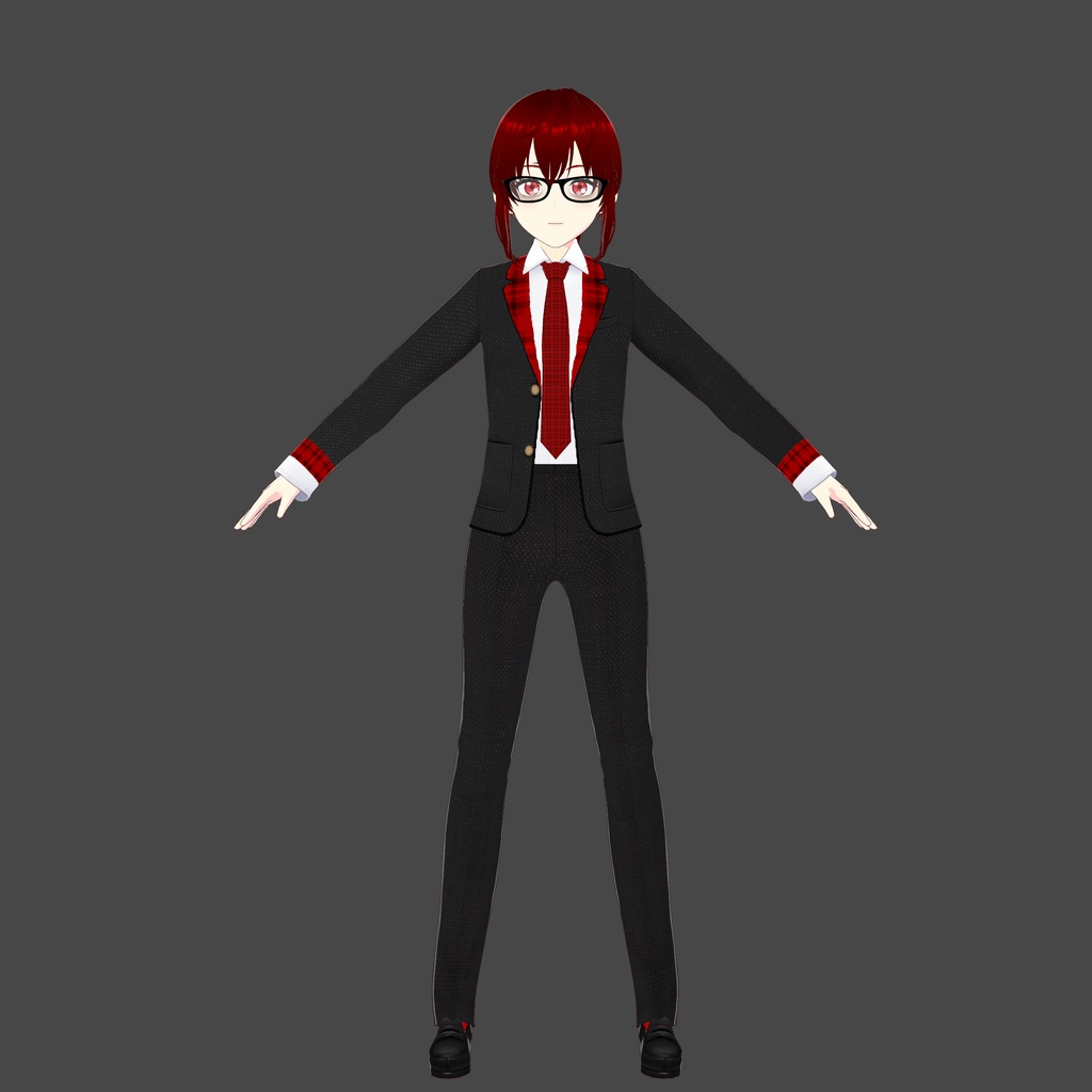 Red/Black Checkered Vroid Suit
