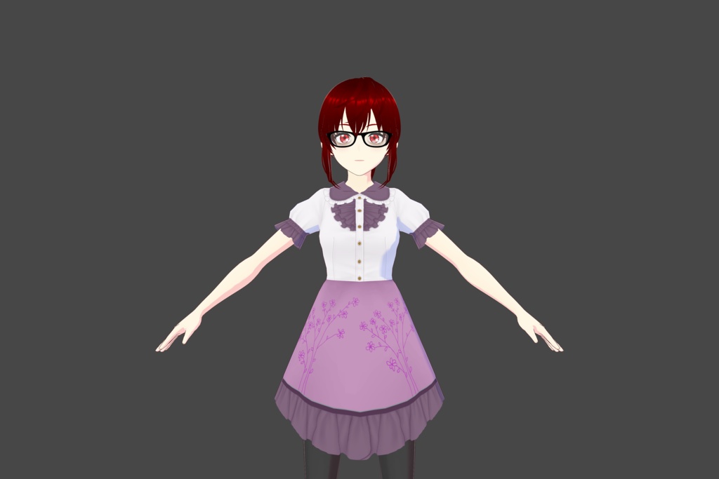 White/Purple Vroid Dress