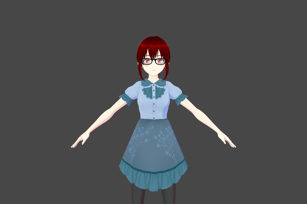 Blue Vroid Dress