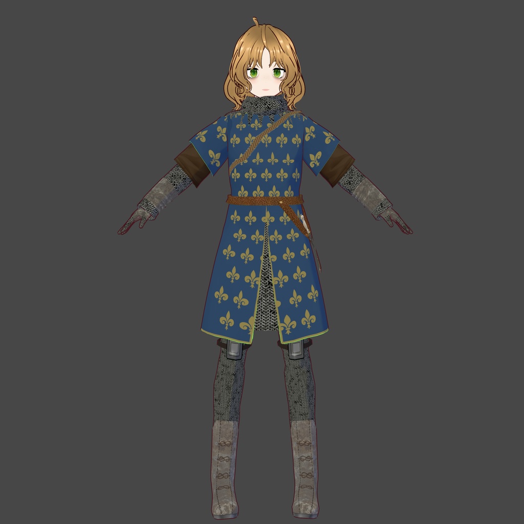 Medieval Knight (Kingdom of France) OC Character Vroid Model