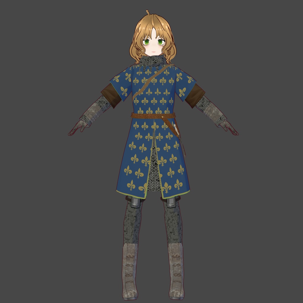 Medieval Knight (Kingdom of France) OC Character Vroid Model