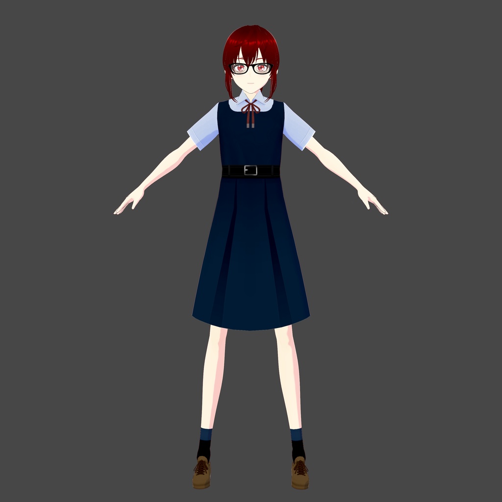 Blue Summer Vroid School Uniform