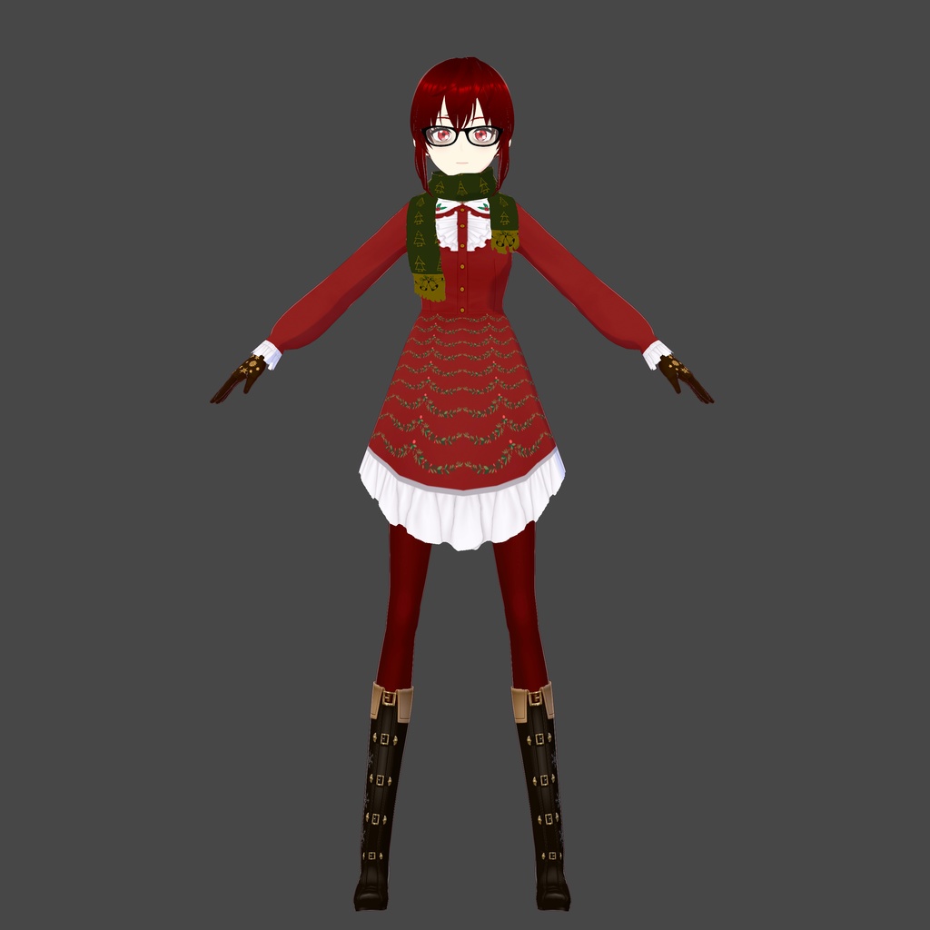 Christmas Dress Vroid Outfit