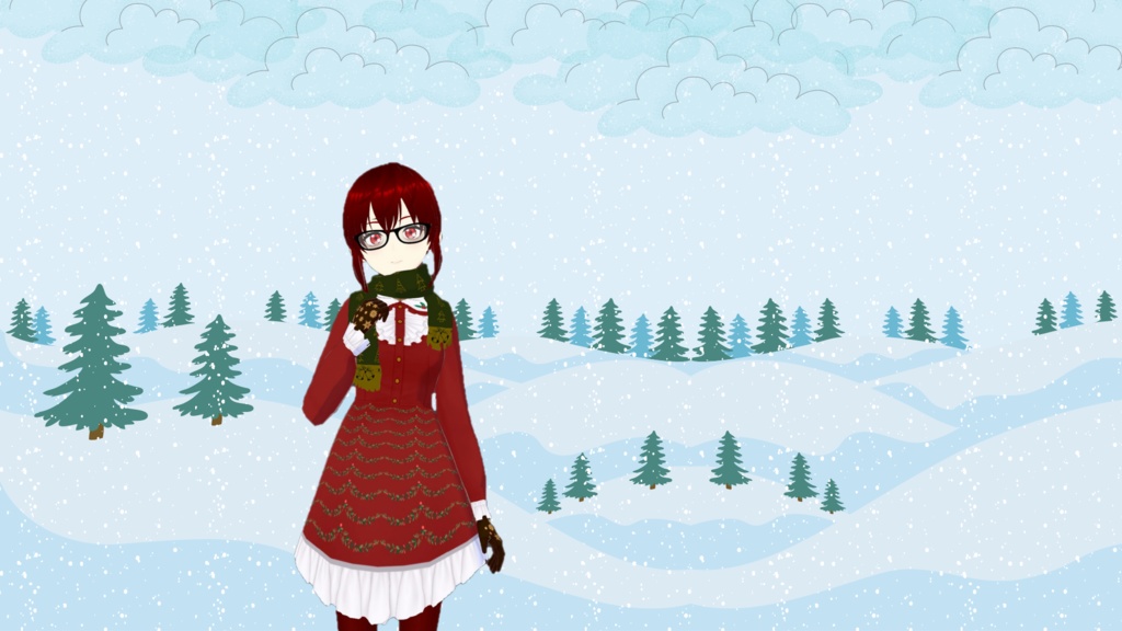 "Snowy Winter" Vtuber Streaming Background