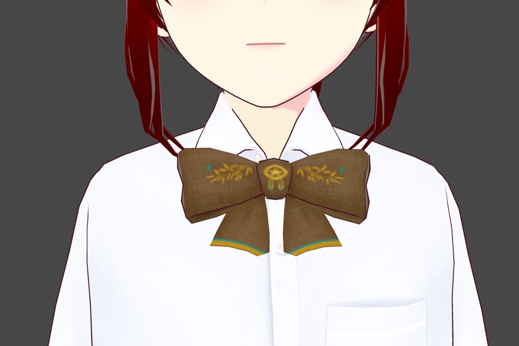 Brown/Gold Stars Vroid Bow Tie