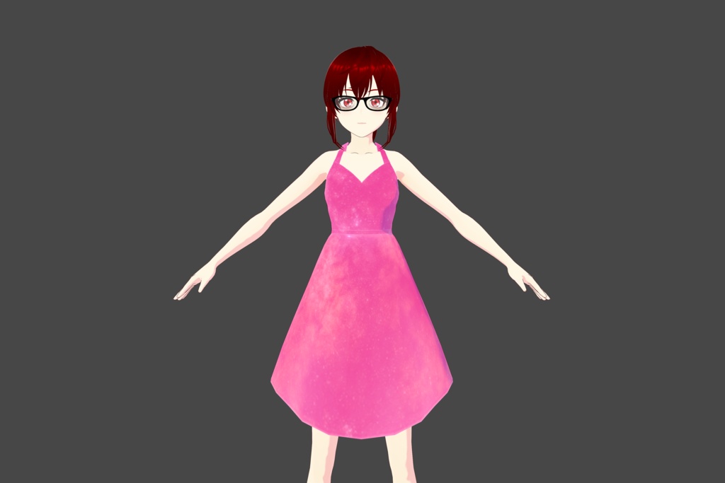 Bright Pink Sleeveless Vroid Dress