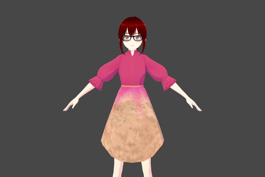 Fancy Pink Vroid Dress