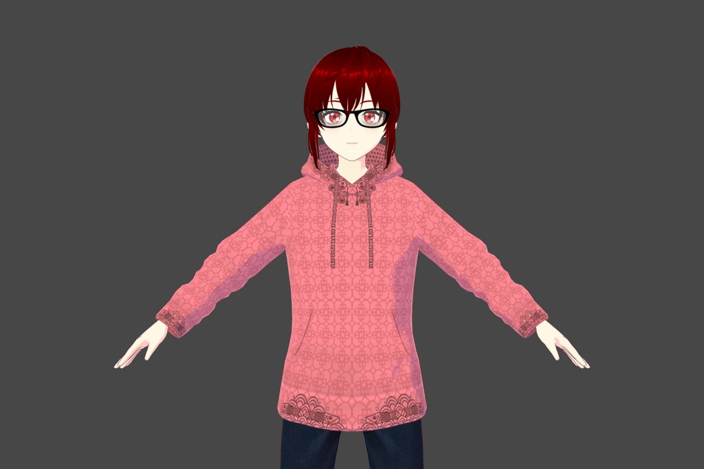 Pink Fancy Vroid Hoodie