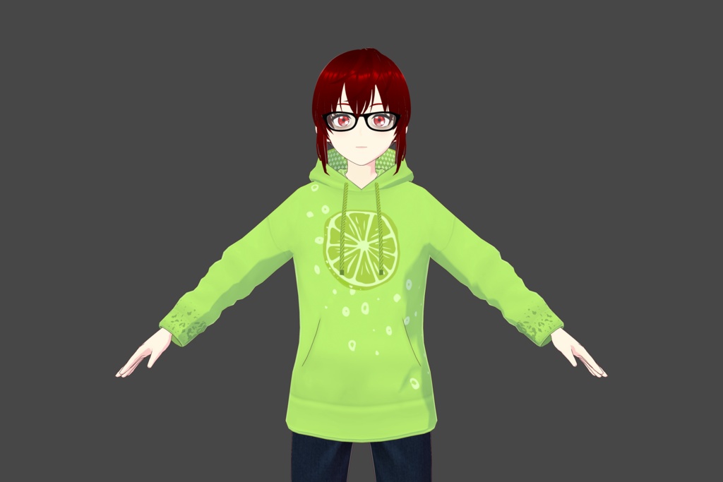 Green Lime Vroid Hoodie