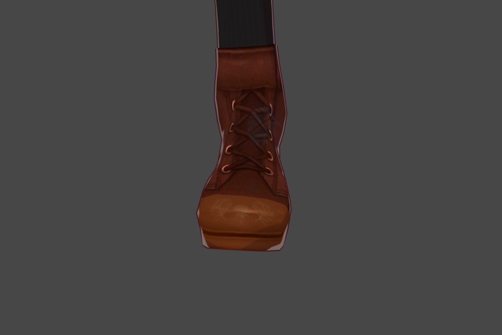 Brown Leather Vroid Shoes