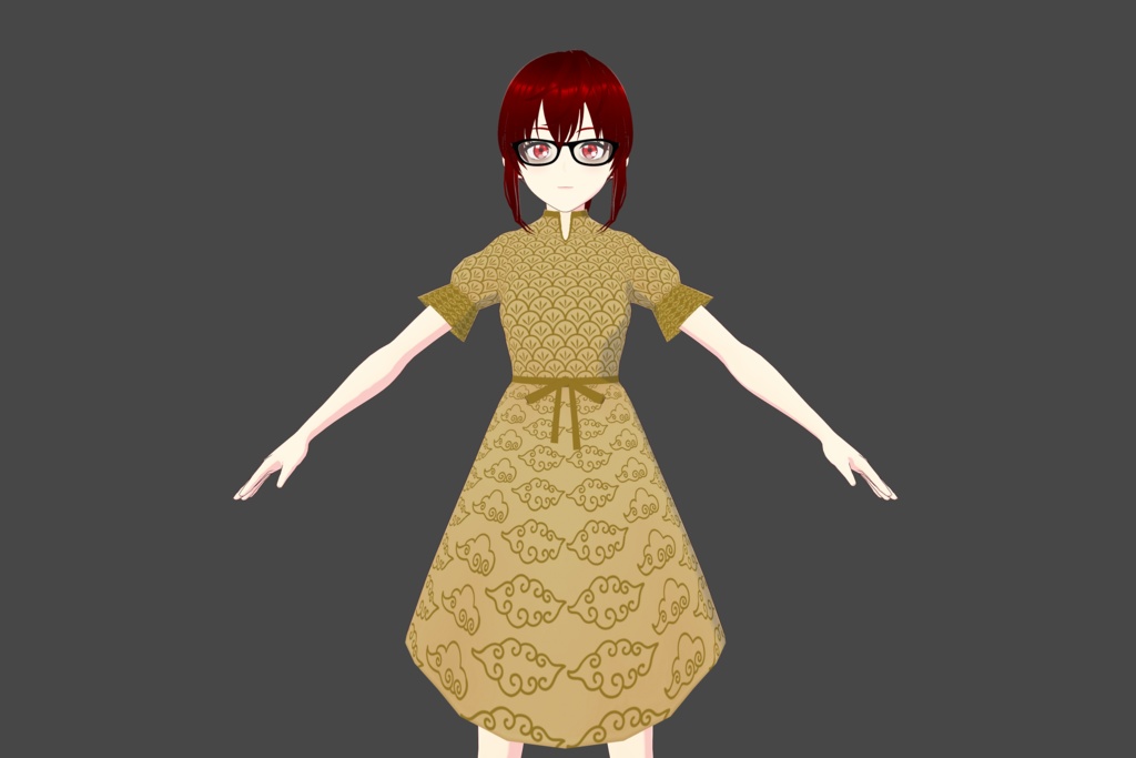 Gold Vroid Dress