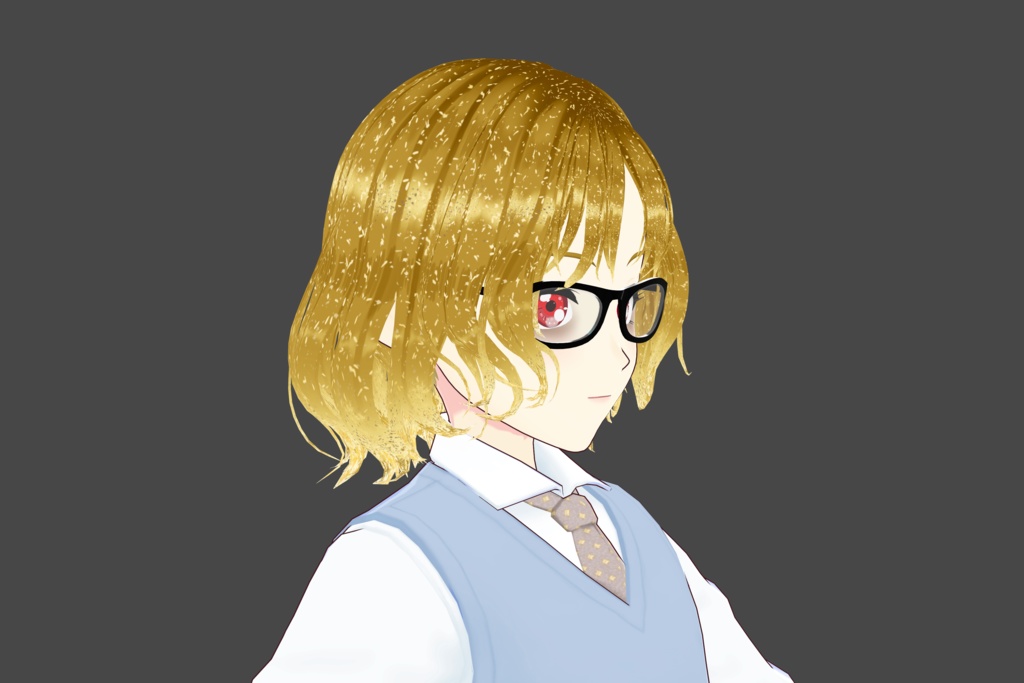 Shiny Gold Vroid Hair Texture 