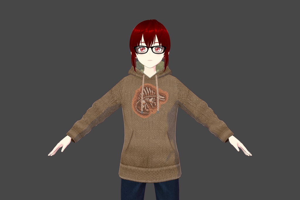 Spinosaurus Fossil Vroid Hoodie
