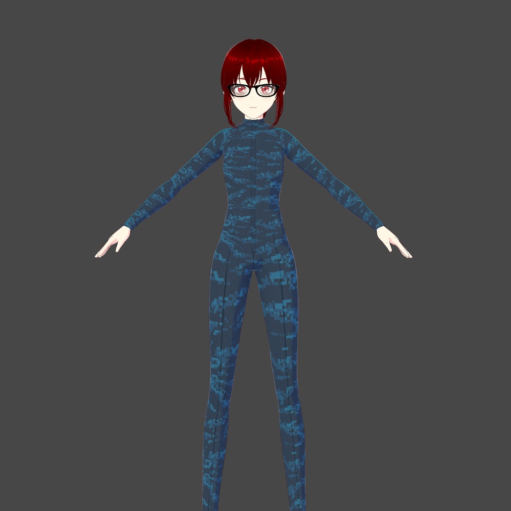 Blue Camo Diver's Vroid Wetsuit 