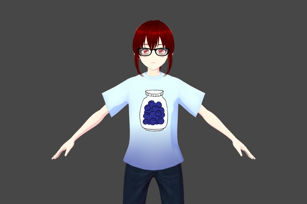 Blueberry "Jar" Gradient Vroid T-Shirt
