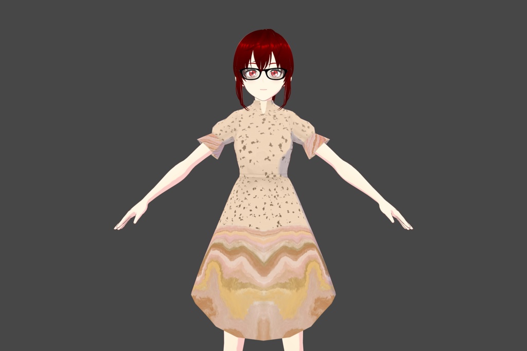 Brown Geology Vroid Dress