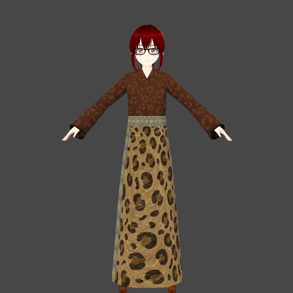 Leopard Print Vroid Kimono