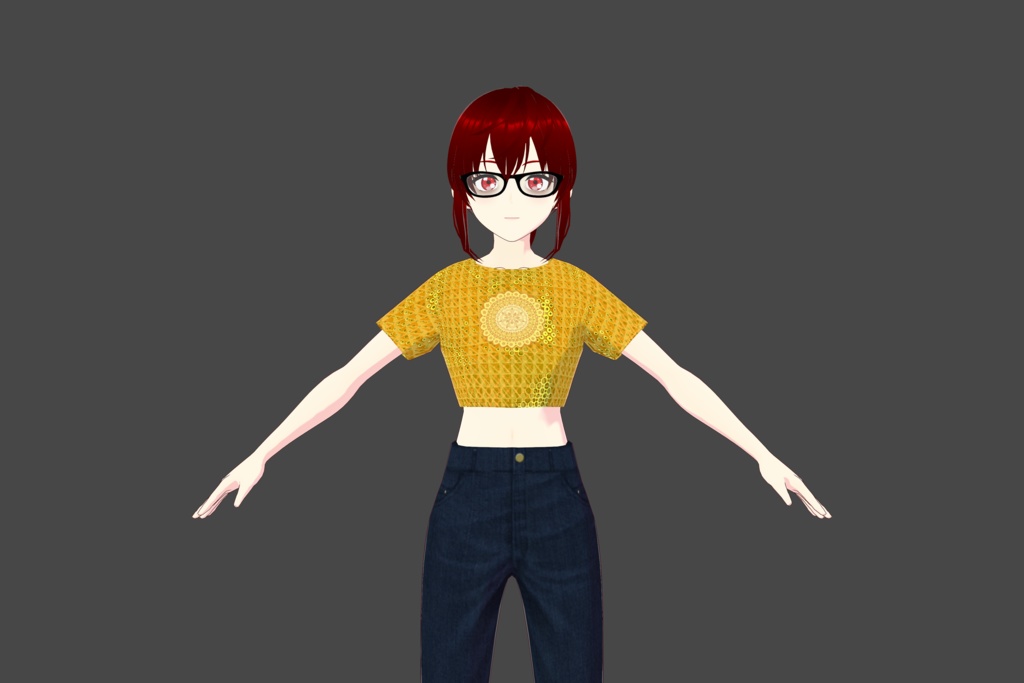 Fancy Golden Yellow Vroid T-Shirt