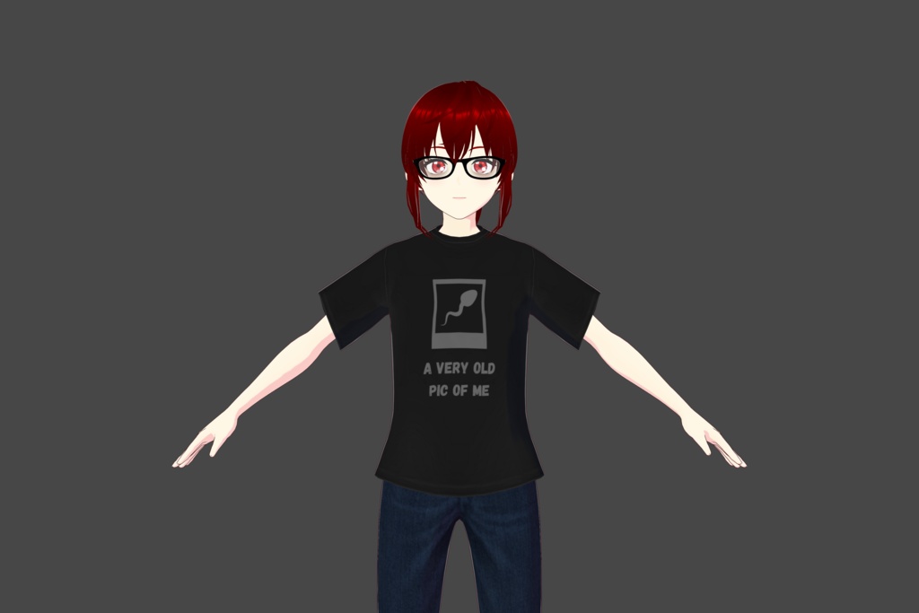 "A very old pic of me" Meme Vroid T-Shirt