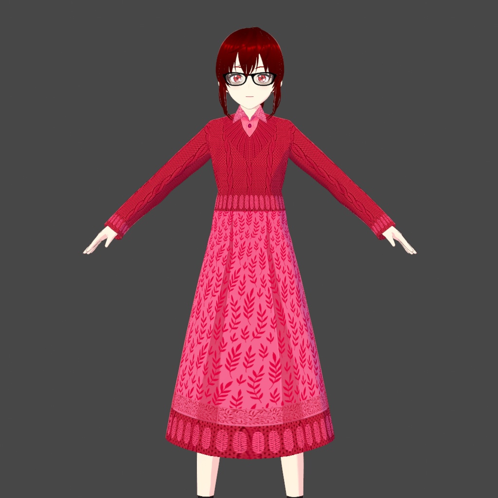 Pink Sweater Vroid Dress