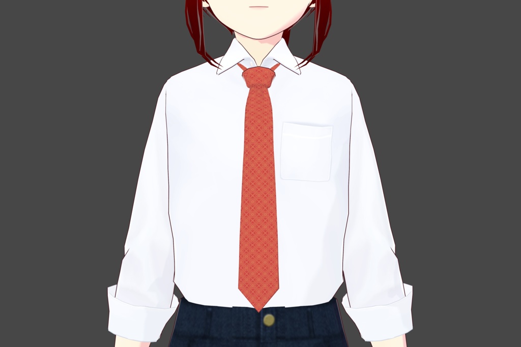 Red/Gold Floral Vroid Tie