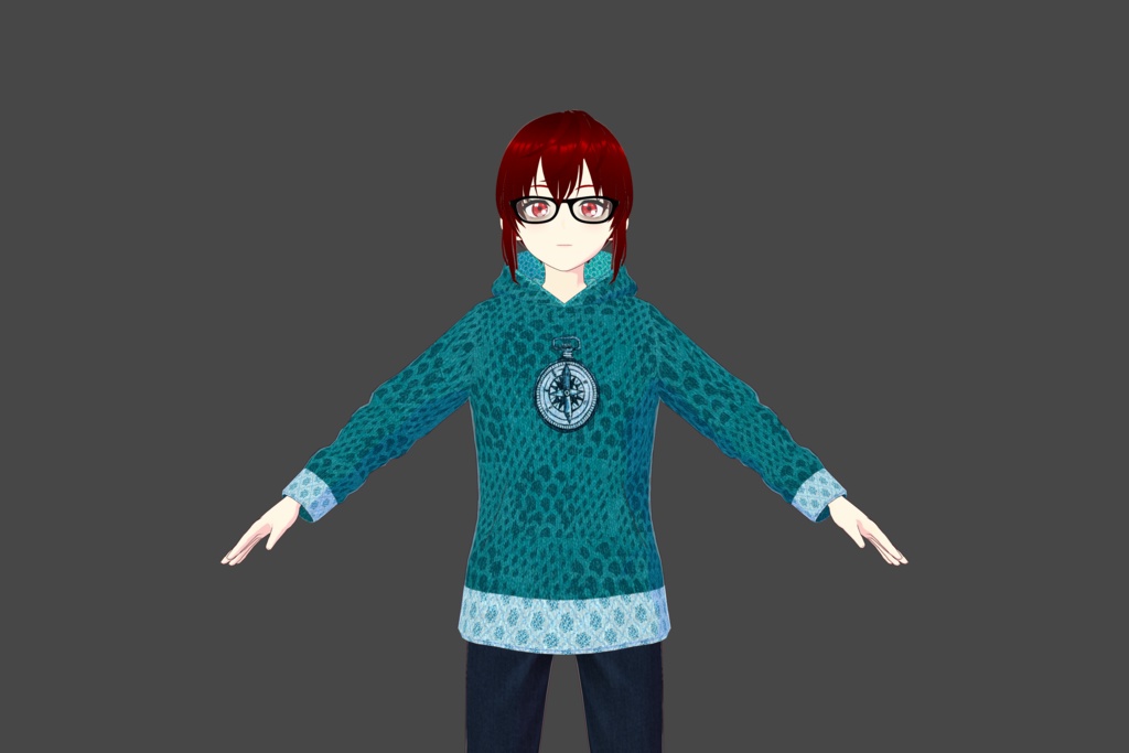 Blue Compass Vroid Hoodie