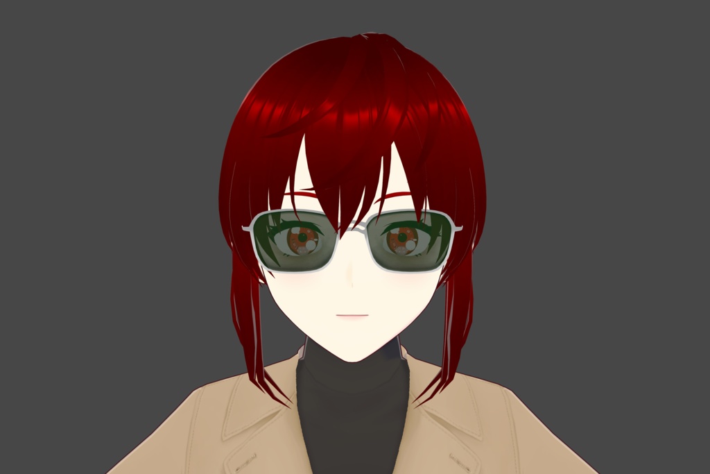 Silver Frame - Green Lens Vroid Sunglasses